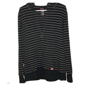 North face black pinstripes hoodie